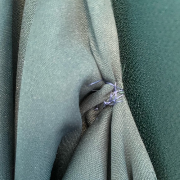 Aqua fluted crepe gown - halter low back sleeveless gown from Bloomingdale’s - Picture 13 of 14